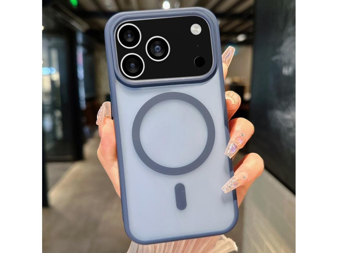 Capa Magsafe Transparente Em Tpu Híbrido Com Pc Para Iphone 17 Pro Max