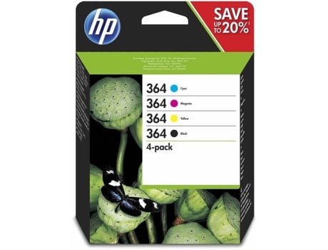 Pack 4 Tinteiros HP 364 Cores (N9J73AE) — Cores
