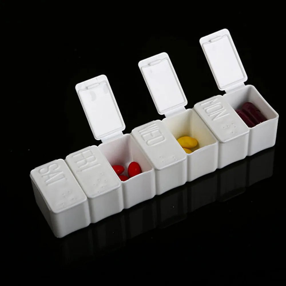 Estojo Organizador De Comprimidos Dobrável Com 6 Compartimentos, Ideal Para Viagens, Medindo 85* 35* 15mm