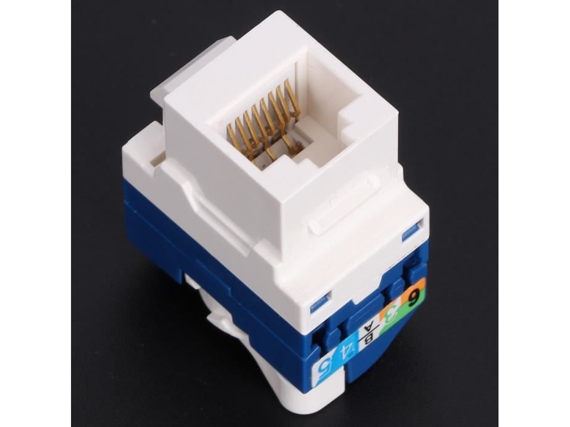 HURRISE Rj45 Cat6 Module 2Pcs Cat6 Networks Module Rotating Rj45 Network Cable Information Connector Socket Adapter