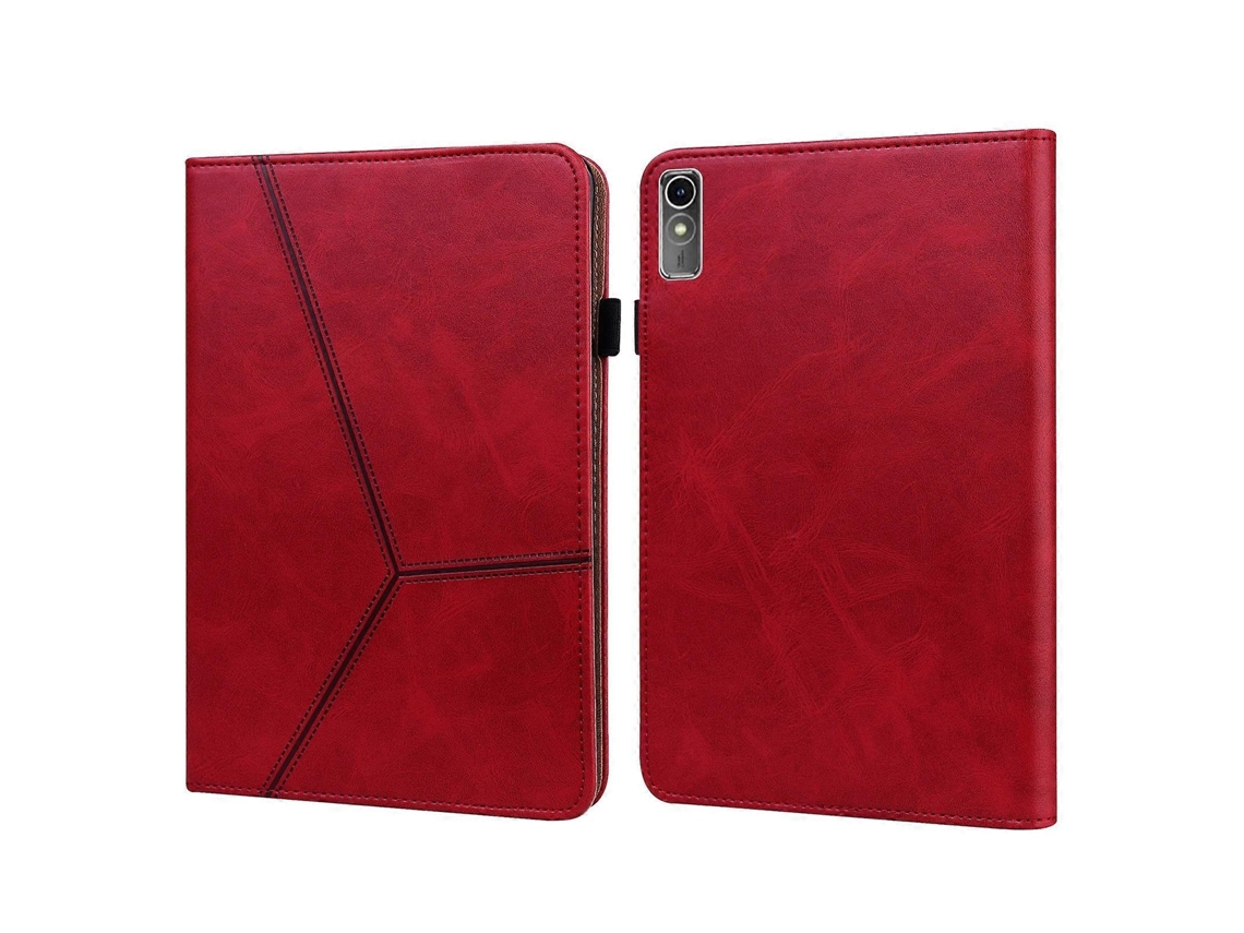 Capa para tablet em couro com listras em relevo e cor sólida Webake