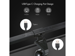 2026 luz para Tela do Monitor Neoglint D C5v 84leds, Controle Táctil, 10 Níveis de Brilho, 3 Temperaturas de Cor, Usb c, Ip44