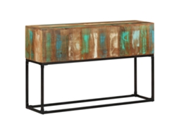 Vidaxl Mesa Consola 120x30x75 Cm Madeira Recuperada Maciça