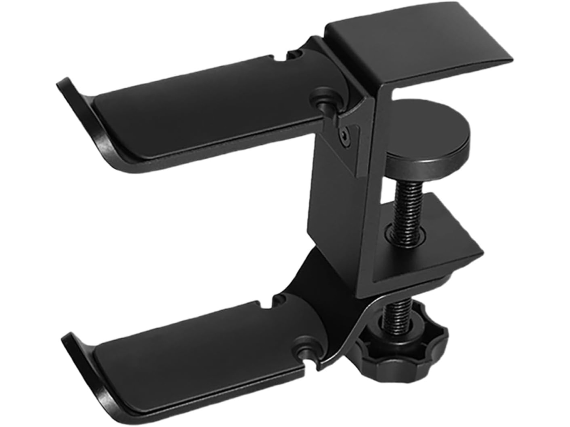 Suporte Duplo Para Fone De Ouvido Gamer Kisangel, Versátil, Em Plástico Preto E Silicone, Que Economiza Espaço No