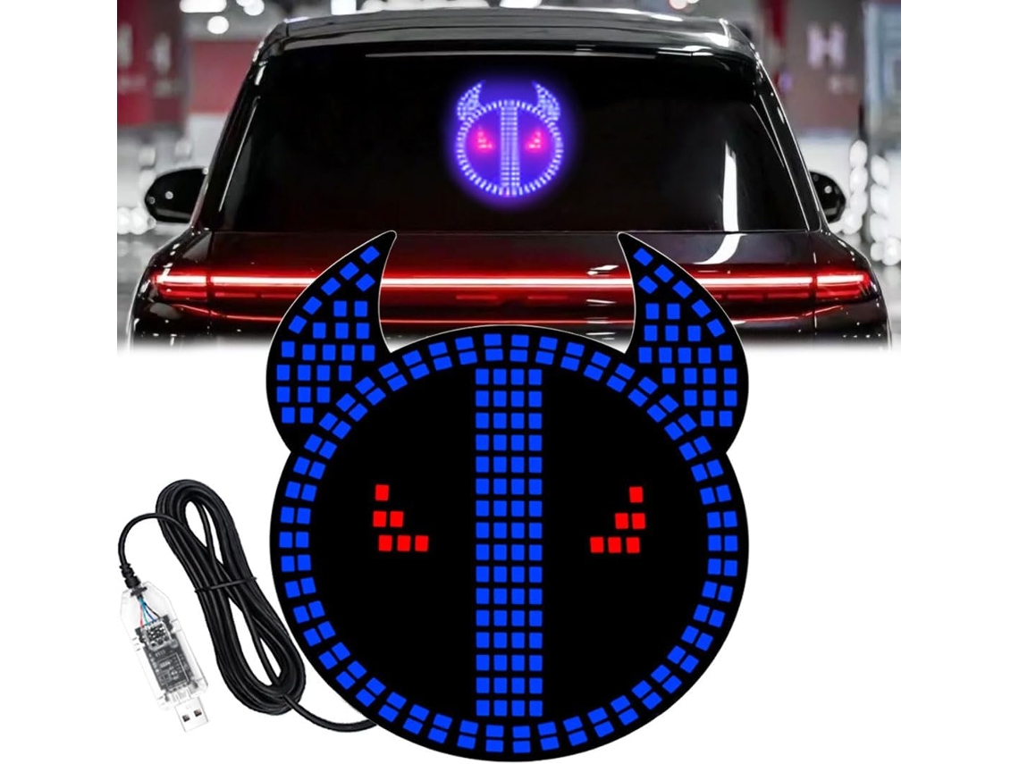 Luzes De Led Para Carro Com Efeito Olho Demônio, Luzes De Led Com Expressão Demoníaca Para Carro, Luzes De Led