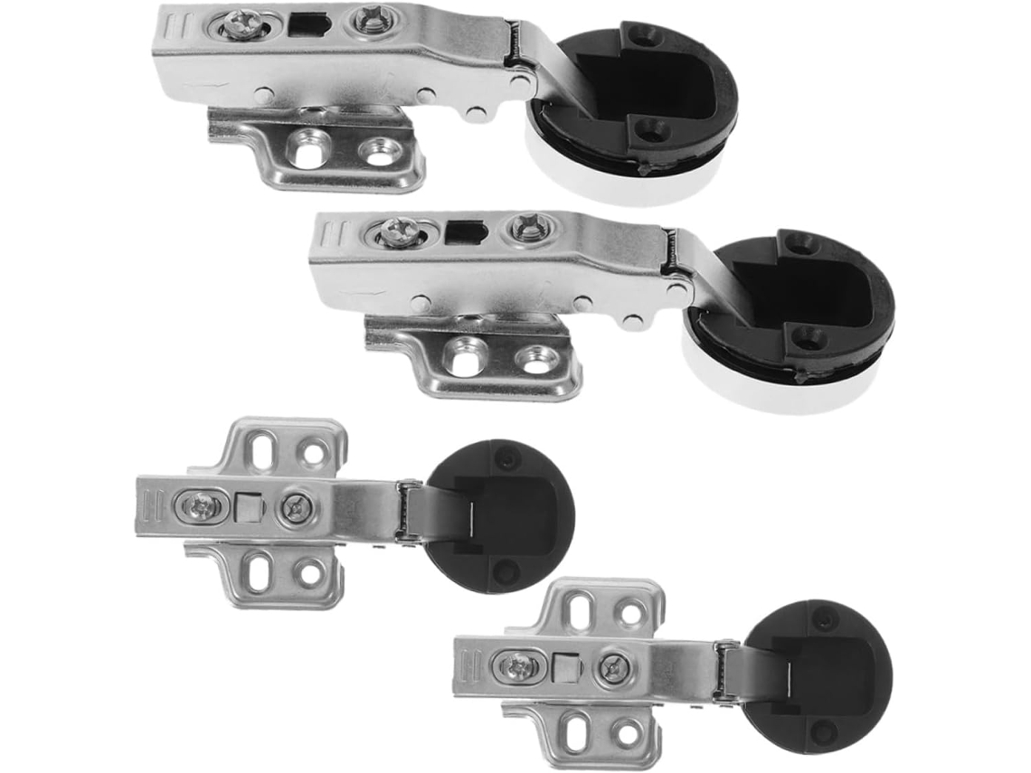 Conjunto De 4 Dobradiças Prateadas Para Portas Vidro, Armários E