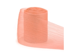 Fita de Fio Texturizado de 4 Cm (5 Jardas), Ideal para Acessórios de Cabelo, Artesanato e Decoração. MDUG (laranja)