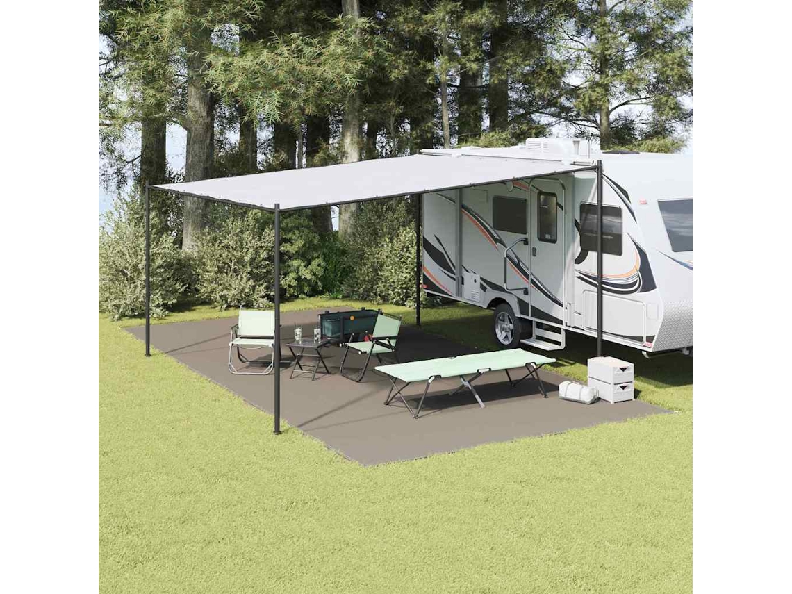 Vidaxl Tapete Para Barraca Cinzento-claro 800 X 400 Cm Polietileno
