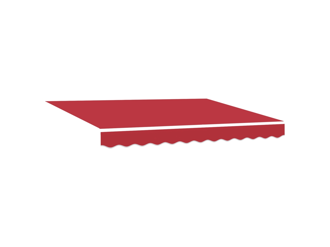 Conjunto 1 Toldo Retrátil Vidaxl Vermelho Poliéster (300 X 250 X 165 Cm)
