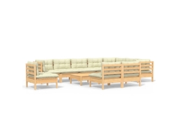 Garden Lounge Set, Garden Lounge Sets Vidaxl Creme Madeira De Pinho (n/a)