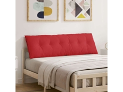 Vidaxl Travesseiro Para Costas Vermelho 160 X 19 X 50 Cm Tecido