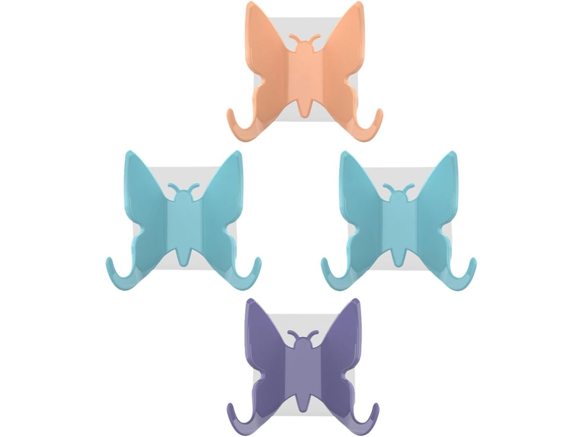 Magiclulu Conjunto De 4-ganchos Decorativos Com Ventosas Para Chuveiro, Banheiro E Cozinha, Para Toalhas E Roupões