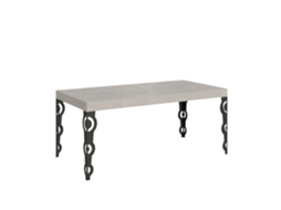 Mesa Extensível Karamay Premium Cashmere 90/246x90 Cm Com Pernas Antracite Itamoby