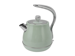 Chaleira Elétrica Doméstica Laxiscreed Com Desligamento Automático E Fervura Rápida, Aço Inox Verde 1,7l, 1500w