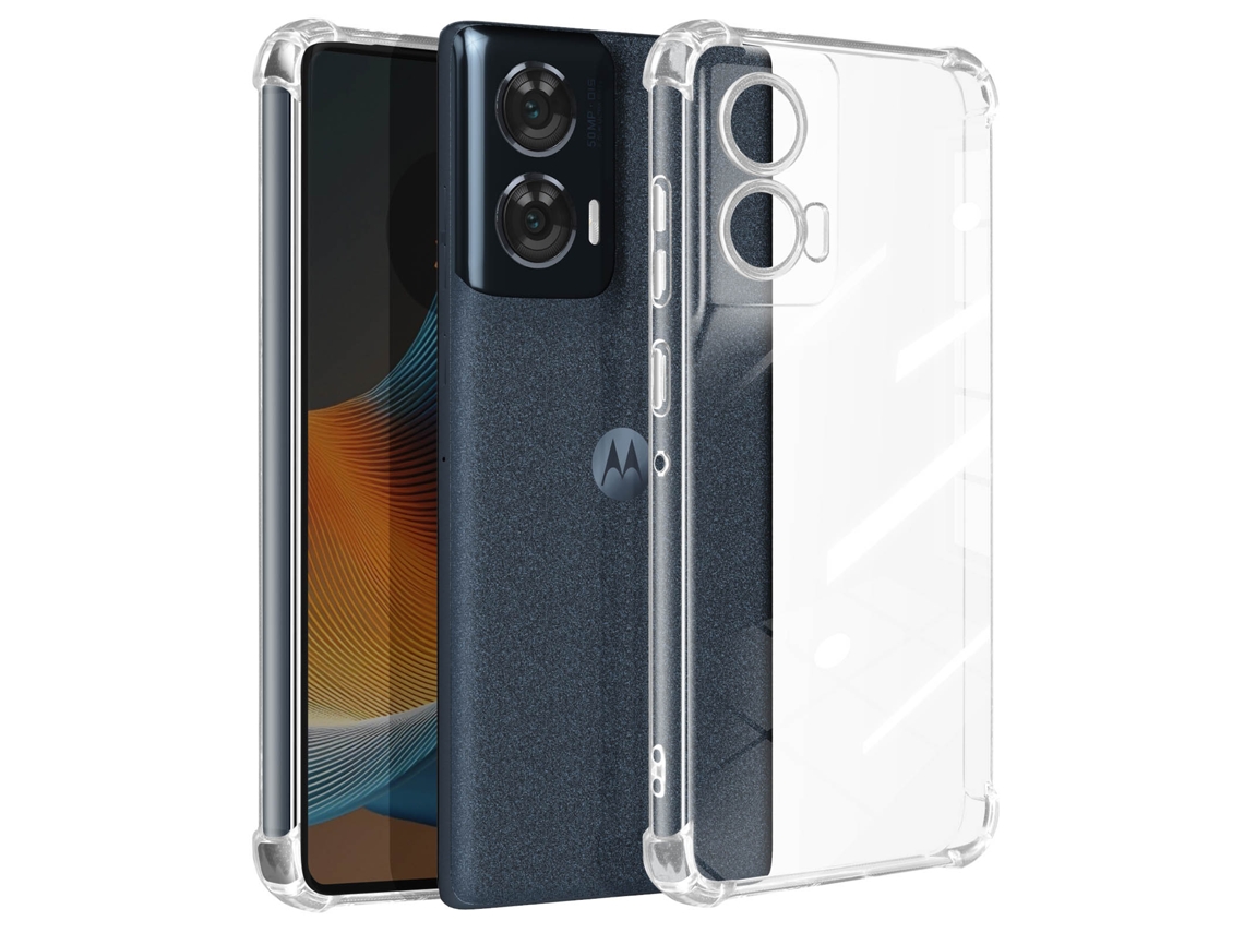 Capa Cantos Reforçados Choques para Motorola Motorola Edge 50 Fusion MAYAXESS Silicone Transparente