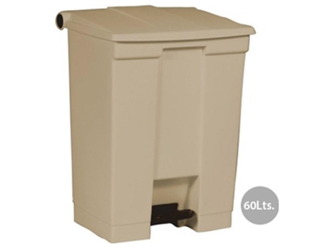 Contentor com Pedal 60 Litros Bege