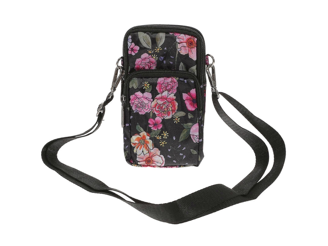 Bolsa Transversal Para Celular, Tecido Oxford, Cor Preta, Prática--