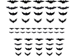Adesivos De Parede De Morcego Com Luz Led, Pvc Autoadesivo Para Janelas, Decoração De Halloween