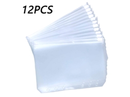 2026zentro-sacola Com Zíper De Pvc Transparente Para Folhas Soltas, Cartões De Visita E Capa De Caderno