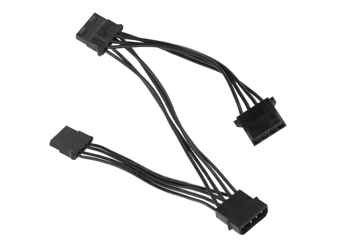 Cabo Interno De Energia De Computador 4pin Ide 3 Fêmea Para 1 Masculino Luz Dourada