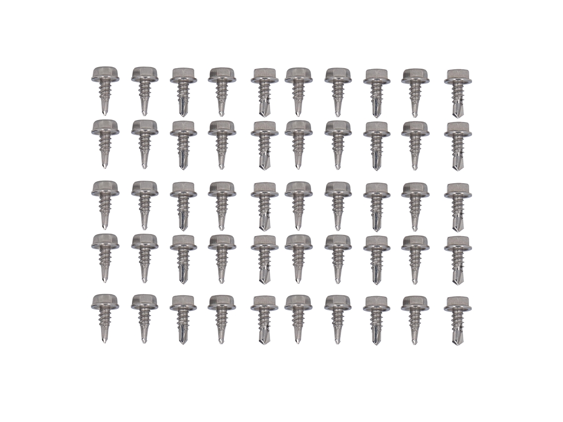 Kit de 50 Parafusos Autotapantes Aço Inoxidável 4.8x13mm YURU