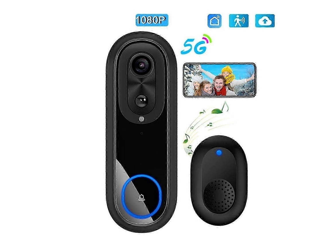 Campainha de Vídeo Wifi 5g 2.4g 1080p com Câmera de Intercomunicação Inteligente Sem Fio Ip65 À Prova Dágua e 7000 Brilvibera_ptg
