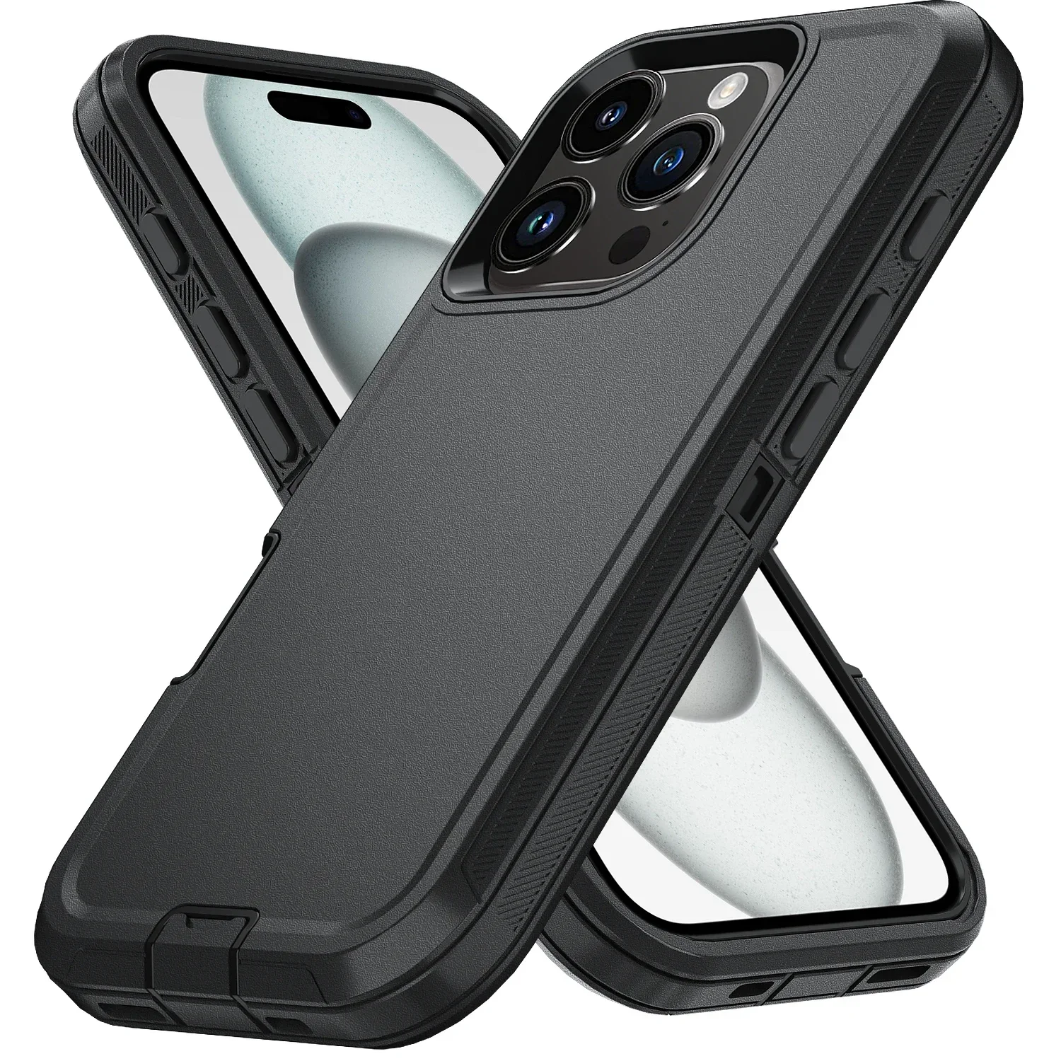 (preto, Iphone 16 Pro Max) Capa Resistente A Impactos, Com Parte Traseira Rígida À Prova De Quedas.