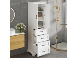 Armário Banheiro Mdf 3 Gavetas 1 Armário Branco VELTRIX