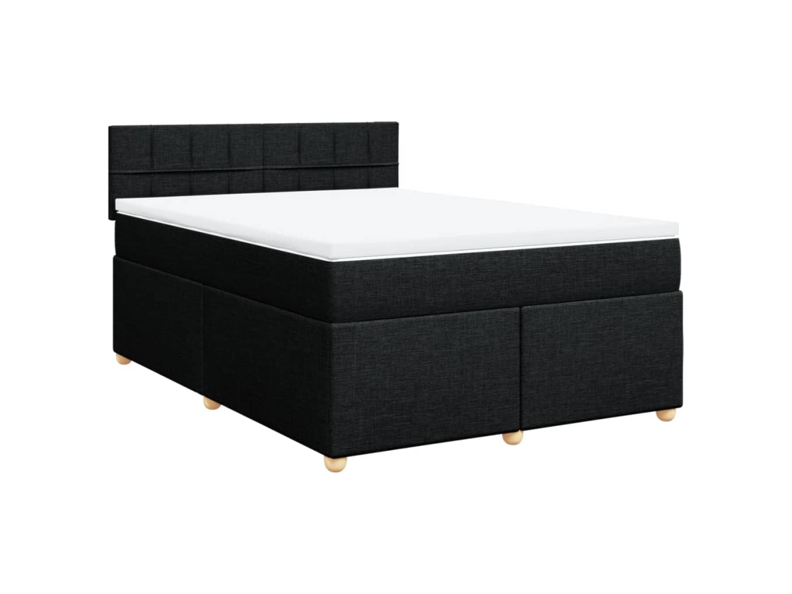 Box Spring Bed, Box Spring Beds Vidaxl Preto Tecido (160 X 200 Cm)
