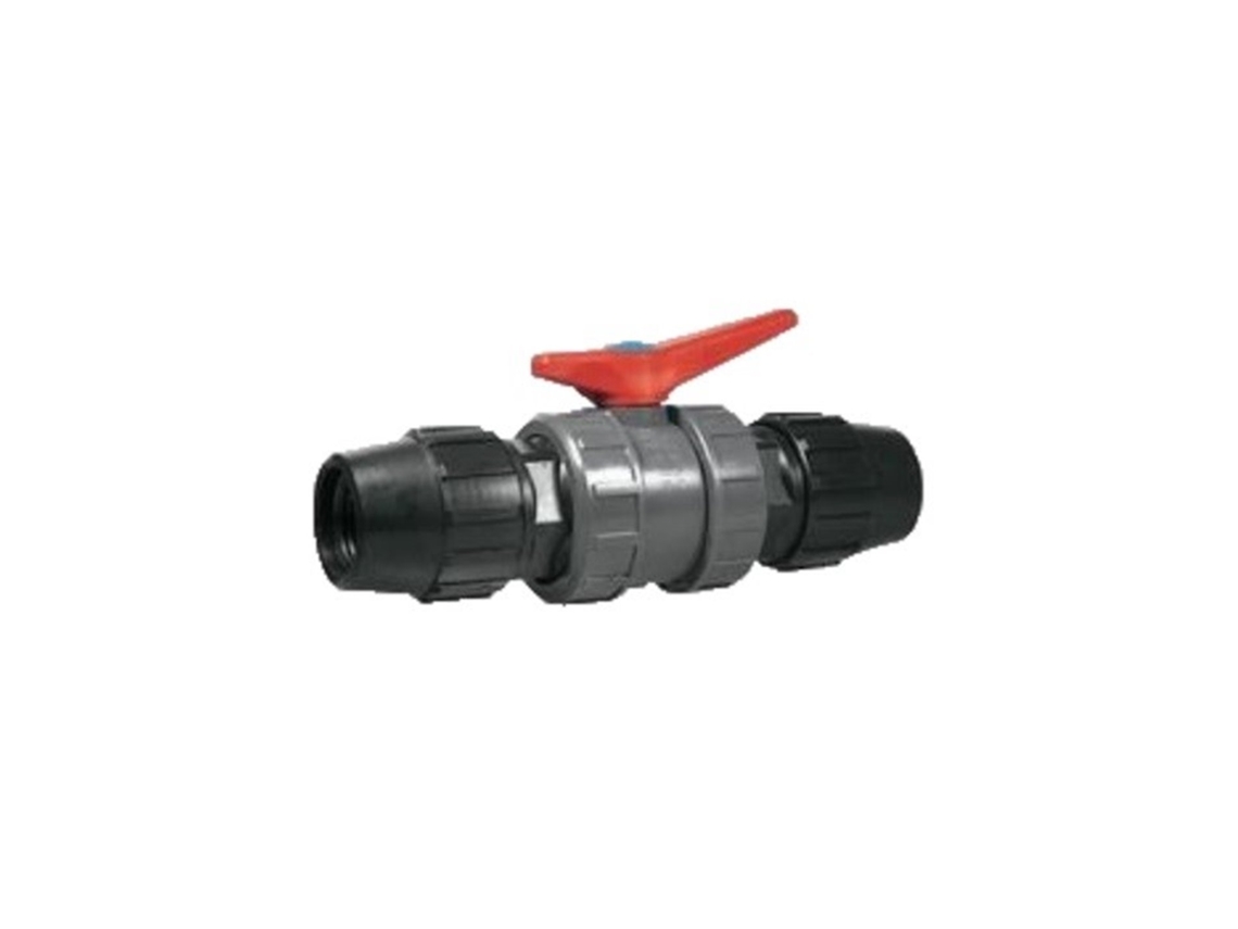 Jardin202 - Valvula Esfera Pvc Con Acoples 90mm | 90mm ()
