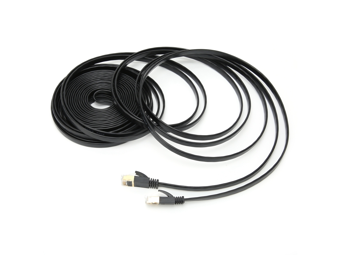Cabo De Rede Cat7 De 10gbps Com Dupla Blindagem 1m