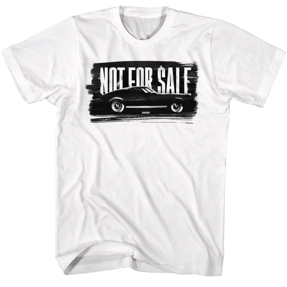 Unisex Adult T-shirt Rockinstone John Wick Not For Sale White Sizem