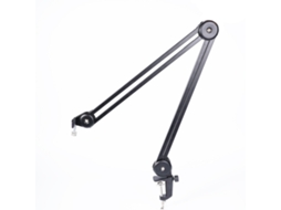 Microphone Boom Arm Mic Arm Stand Springless Cantilever Bracket Condenser Microphone Live Recording Desktop Bracket Black Short 42cm LAXISCREED