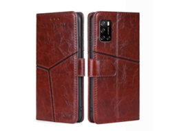 Capa De Celular De Couro Com Costura Geométrica Para Rakuten Big S