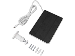 Lurelia Painel Solar 4w 5v Para Câmara De Vigilância Sem Fios Externa, Resistente À Água Ip65, Com Suporte Ajustável, Branco