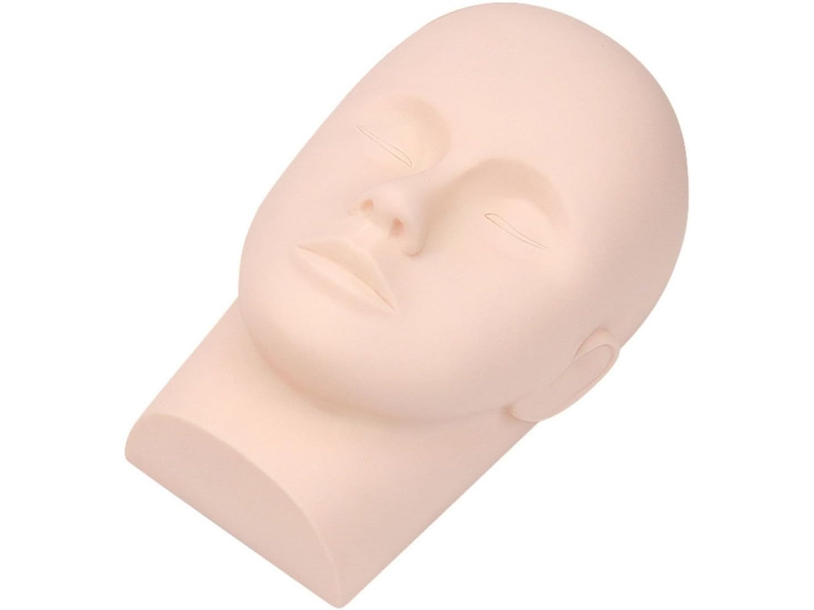 Cabeça de Manequim de Silicone para Treinamento de Extensão Cílio.