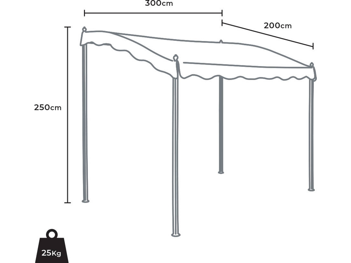 Gazebo ELIOS PARASOLS Pergola Uv (3x2 m) Worten.pt