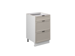 Móveis de cozinha Fame-Line, 50cm sem PT, CinzaBege, Branco, VICCO