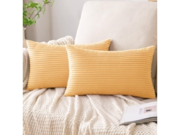 Capa de Almofada de Cordeiro, 30x50cm Amarelo Claro ZYBLSSBB