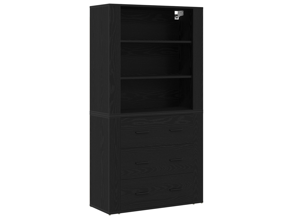 Conjunto 1 Unidade De Armazenamento Buffet Vidaxl Preto Derivados De Madeira (80 X 33 X 150 Cm)