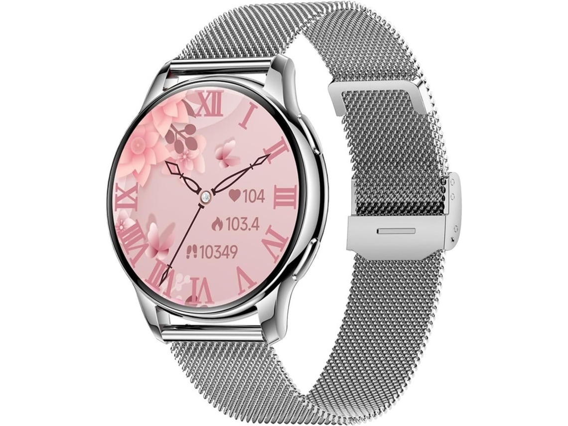 Relógio inteligente feminino com Bluetooth, à prova d'água, para Android e iOS, rastreador de condicionamento físico com tela sensível ao toque Bestvite