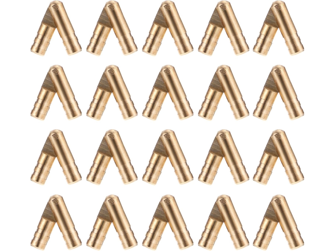 Inoomp 20 Dobradiças De Conexão Em Latão Φ4×25mm Amarelas Para Mini Caixas Joias E Artesanato Madeira
