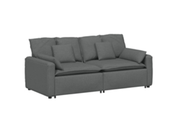 Sofá Modular Vidaxl Cinzento Tecido