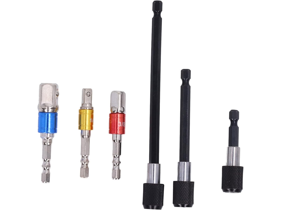 Adaptador De Encaixe Hexagonal 1/4", Mandril Extensão Magnético,