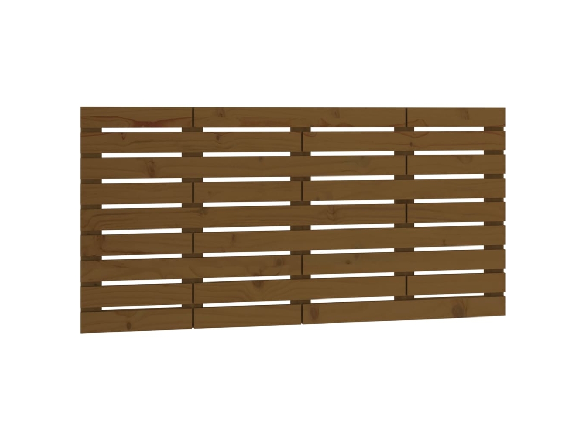 Cabeceira de Parede em Pinho Maciço Castanho Mel MAISON EXCLUSIVE (126x3x63 cm)