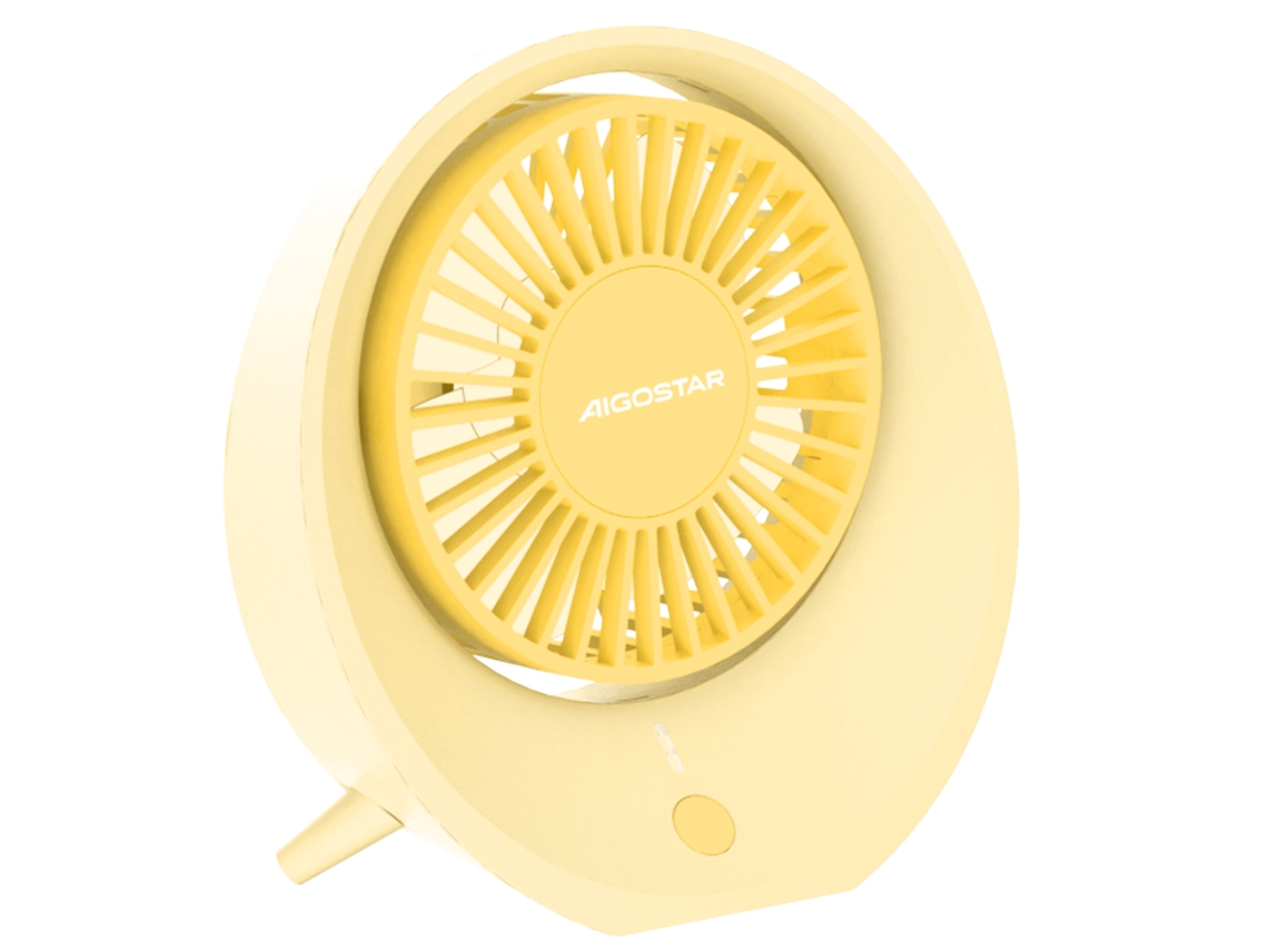 Ventoinhas Portáteis Ventilador De Mesa Com Clipe 4 Polegadas | 4 Lâminas | 3 Velocidades | 1200mah | Bege Aigostar