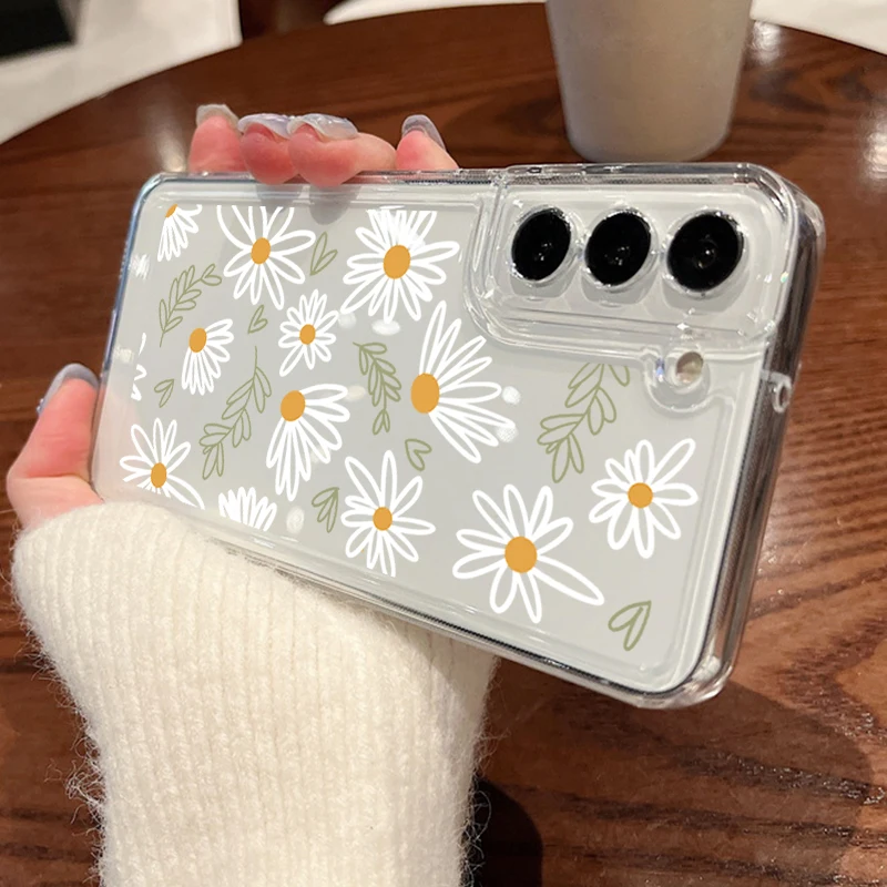 (a839)capa De Celular Galaxy A35 Com Estampa De Flor Pequena