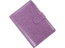 Pasta A6 Econômica Com Envelopes Zíper, Caderno De Folhas Soltas Em Pvc Roxo, Ideal Para Organização