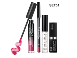 12 Colores Gloss Labial Lápiz Labial Crema Exfoliante Esencia Líquida Cosmético Labial 4pcs 01