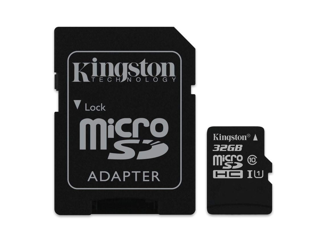 Cartão de Memória KINGSTON TECHNOLOGY microSDHC Class 10 UHS-I Card 32GB